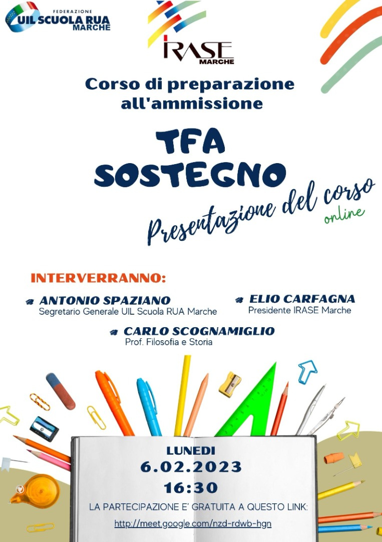 Presentazione online del corso di preparazione al TFA Sostegno